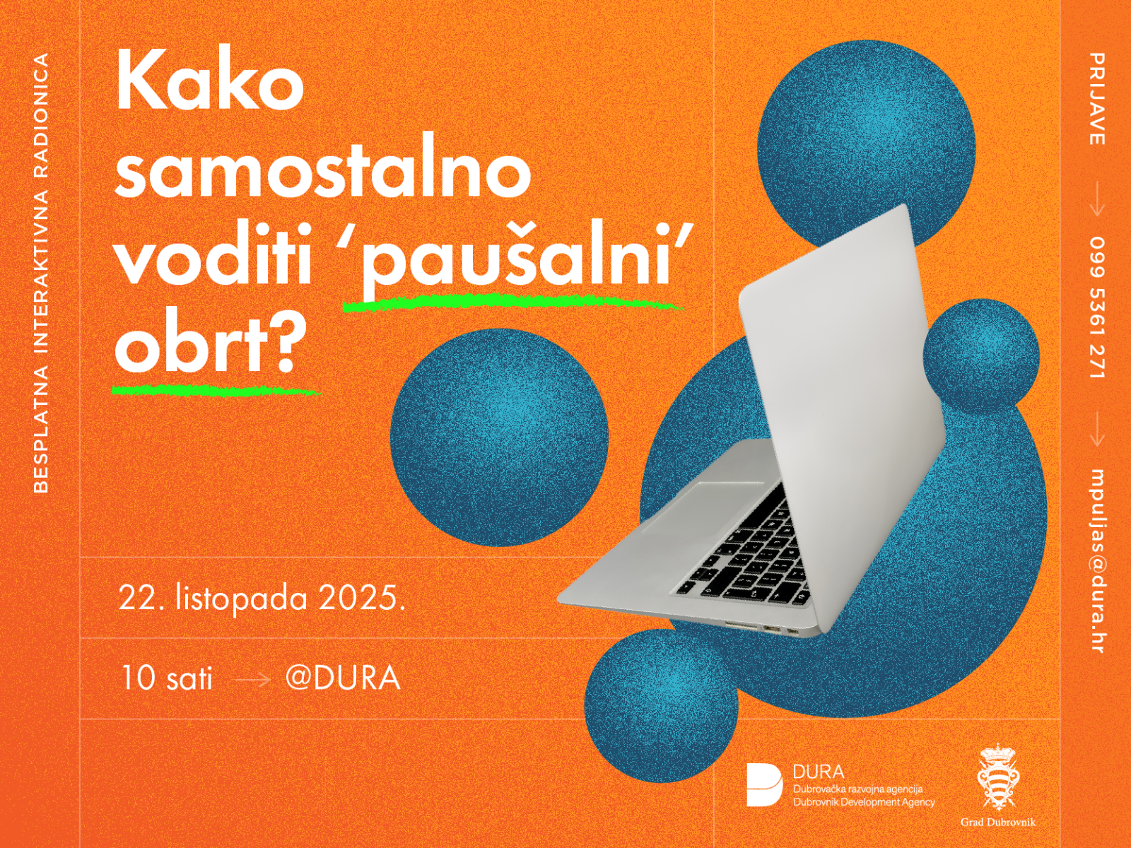 Kako samostalno voditi paušalni obrt? DURA poziva na edukaciju za buduće poduzetnike