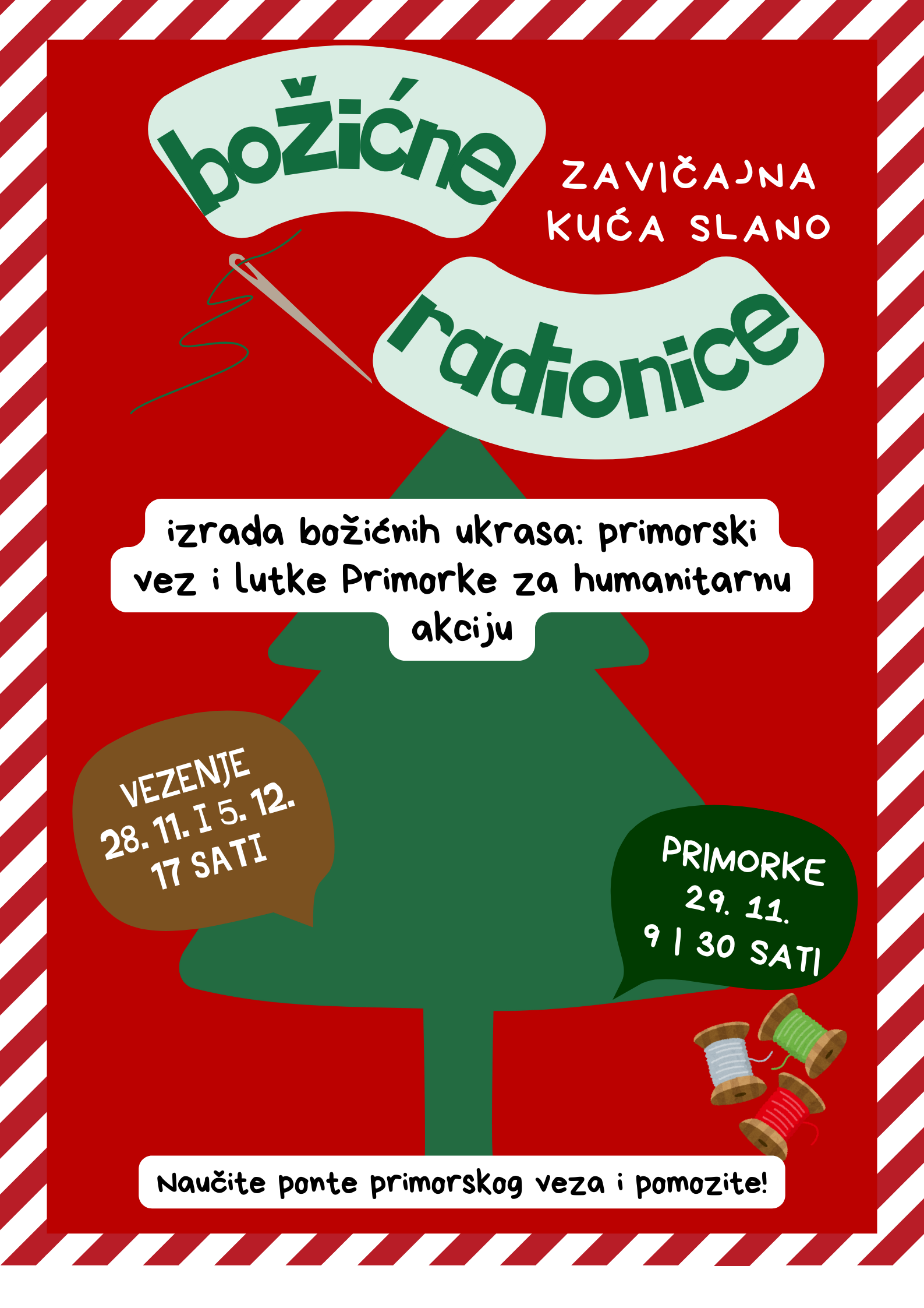 Humanitarne božićne radionice u Slanom: Kreativnost i tradicija u službi dobrote