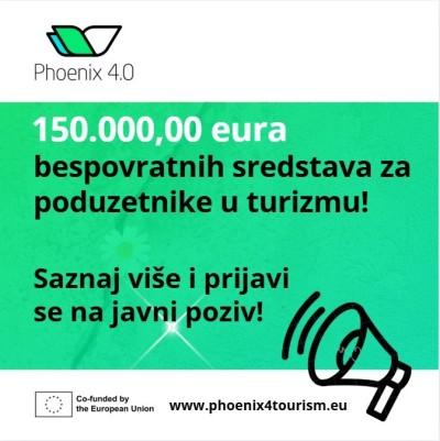 Bespovratna sredstva za poduzetnike u turizmu kroz projekt PHOENIX 4.0