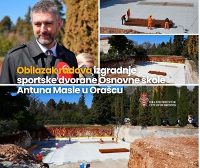 Gradonačelnik Franković posjetio gradilište sportske dvorane u Orašcu