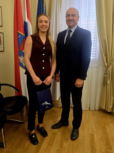 Iva Oberan dočekana povodom osvajanja medalje na Europskom prvenstvu