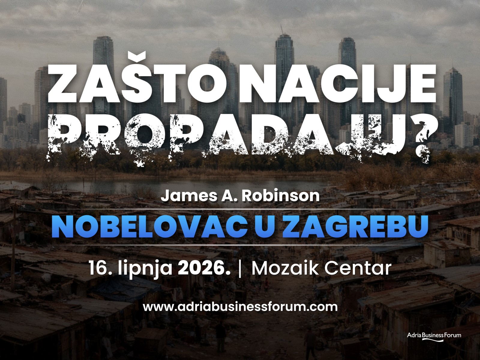 Nobelovac James A. Robinson na Adria Business Forumu 2026