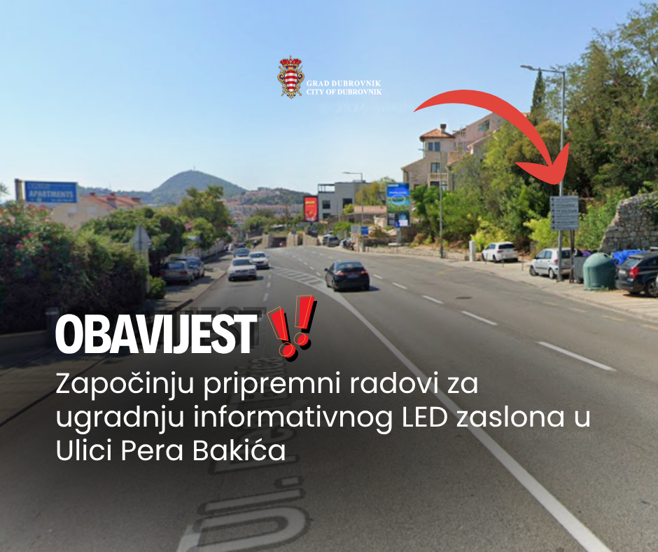Započinju radovi na ugradnji LED zaslona u Ulici Pera Bakića
