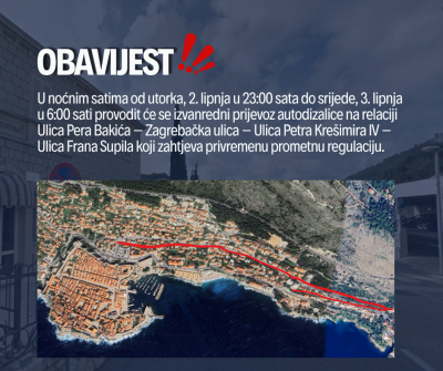 Izvanredni prijevoz i privremena prometna regulacija zbog radova