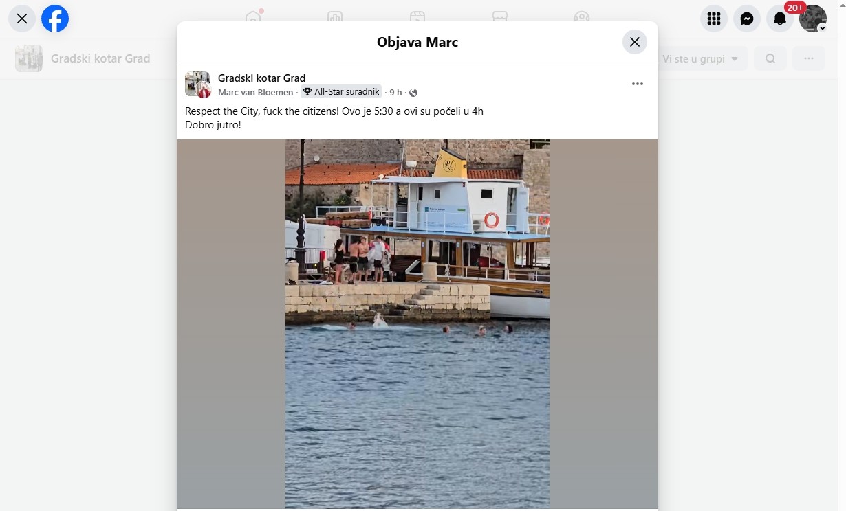 Počelo je? Turisti u zoru galamili i skakali u more u Gradskom portu