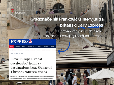 Dubrovnik kao uzor u turizmu prema britanskom Daily Expressu
