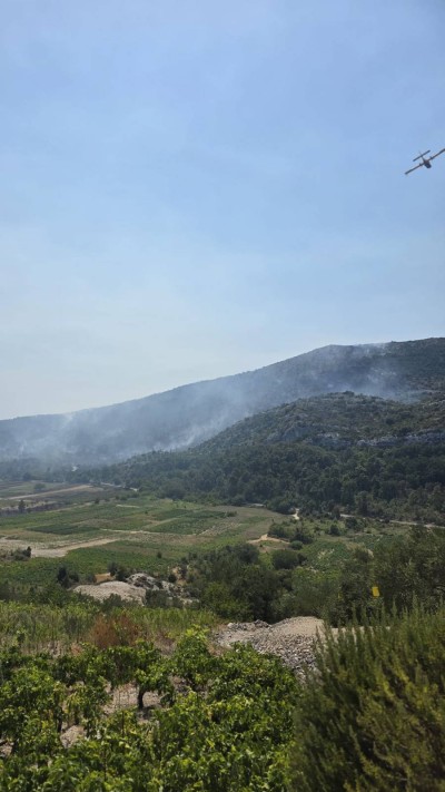 Zračne snage suzbijaju požar na Pelješcu