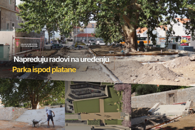 Uređenje Parka ispod platane napreduje