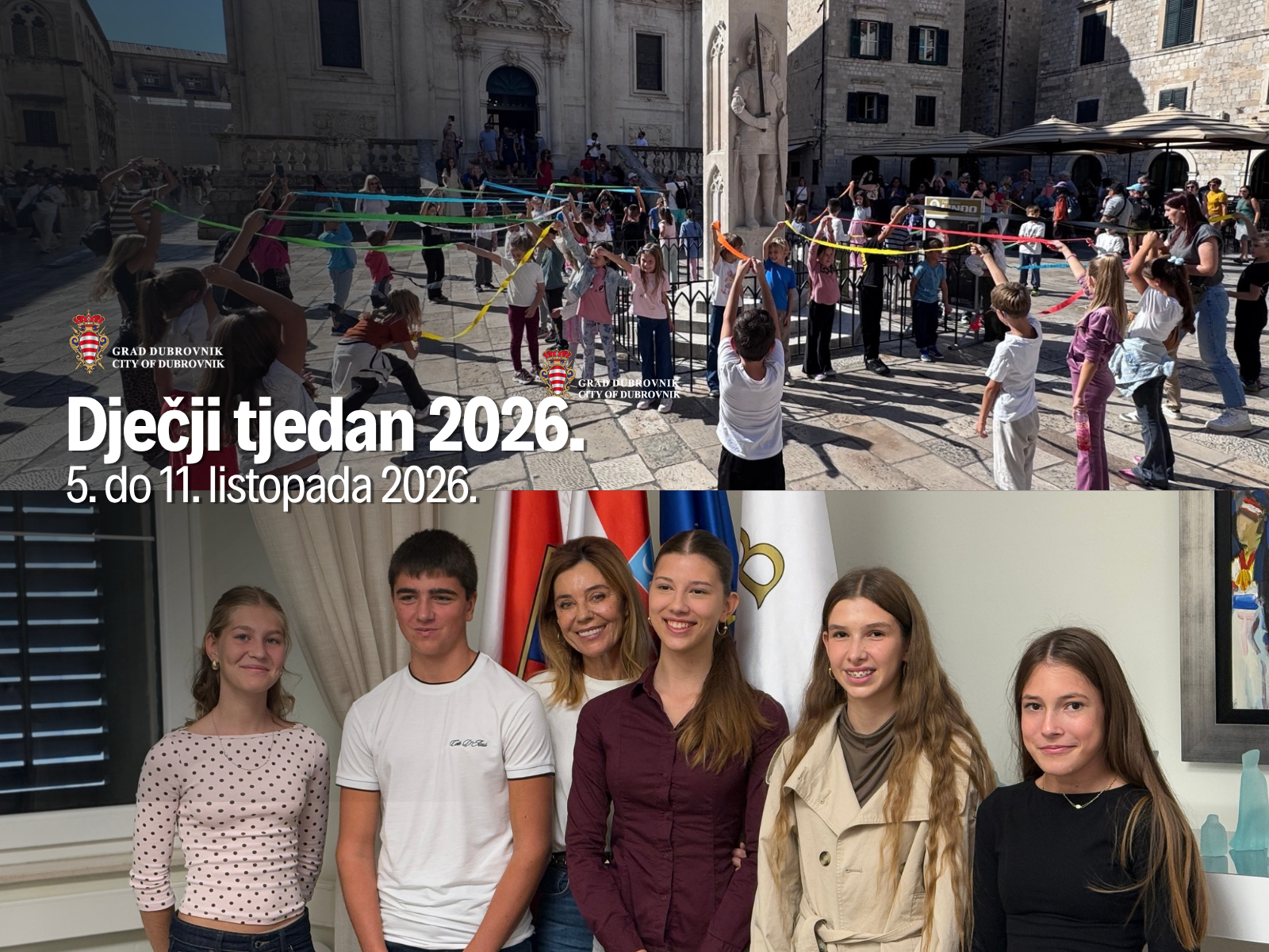 Dječji gradski vijećnici na prijemu u gradskoj upravi povodom Dječjeg tjedna 2026.