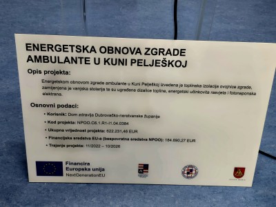 Obilježen završetak energetske obnove ambulante u Kuni Pelješkoj